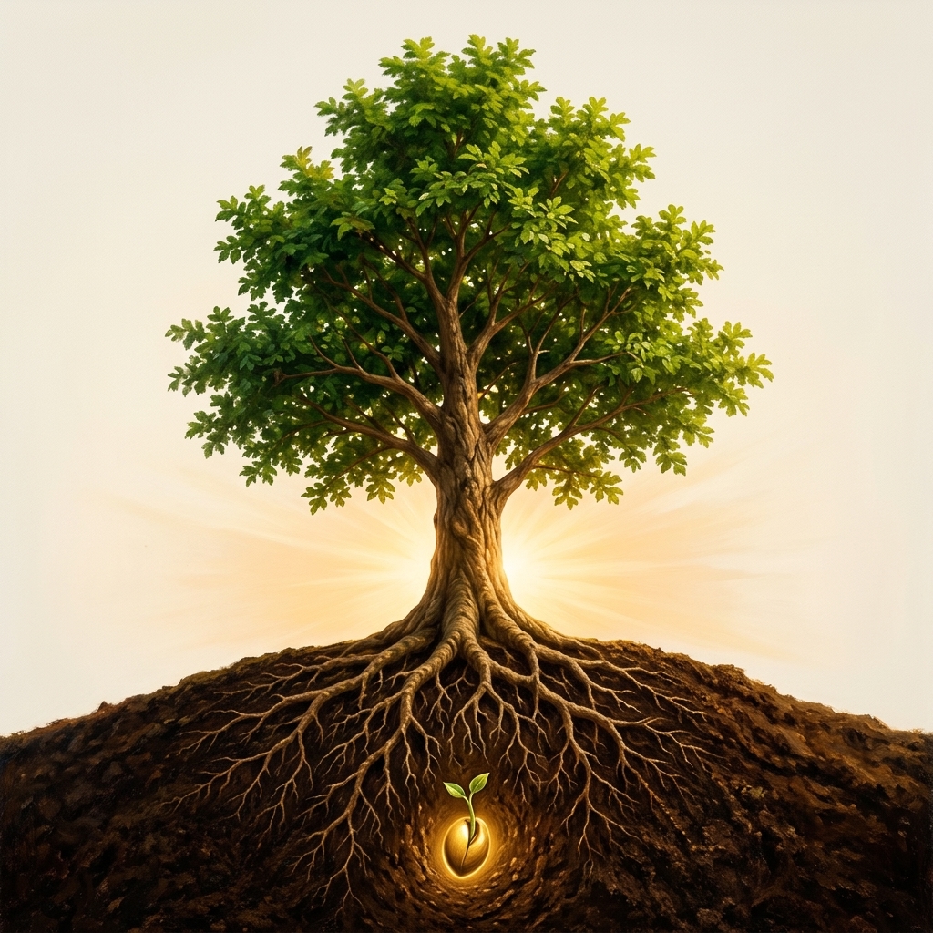 Metáfora visual del Método Semilla: Del origen al fruto